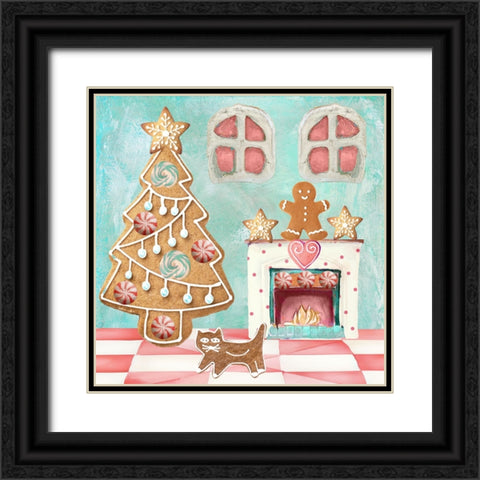 Gingerbread Land VII Black Ornate Wood Framed Art Print with Double Matting by Sasha