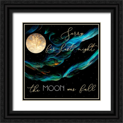 Sorry About Last Night Black Ornate Wood Framed Art Print with Double Matting by Sasha