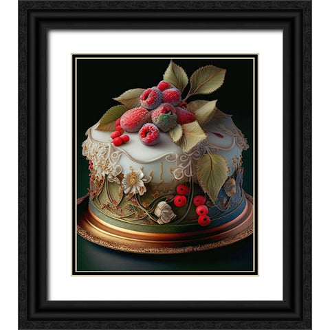 Delphines Bakery I Black Ornate Wood Framed Art Print with Double Matting by Sasha