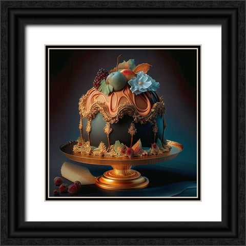 Delphines Bakery IV Black Ornate Wood Framed Art Print with Double Matting by Sasha