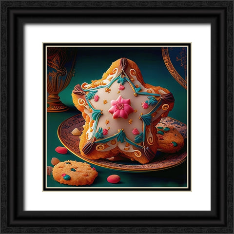 Delphines Bakery V Black Ornate Wood Framed Art Print with Double Matting by Sasha
