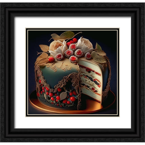 Delphines Bakery VI Black Ornate Wood Framed Art Print with Double Matting by Sasha
