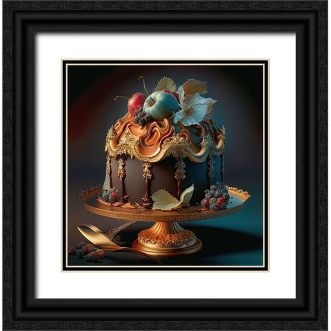 Delphines Bakery VIII Black Ornate Wood Framed Art Print with Double Matting by Sasha
