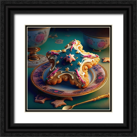 Delphines Bakery XII Black Ornate Wood Framed Art Print with Double Matting by Sasha