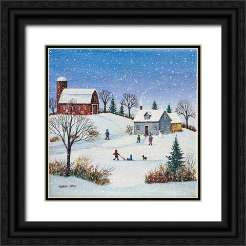 Our Winter Home Black Ornate Wood Framed Art Print with Double Matting by Mark, Sharon