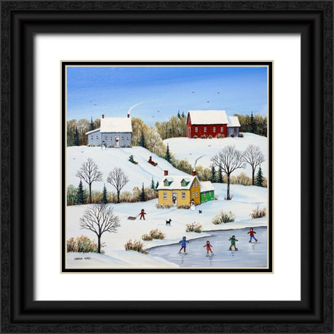 We Love to Play Black Ornate Wood Framed Art Print with Double Matting by Mark, Sharon