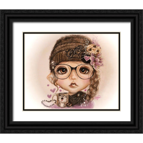 Java Joanna Black Ornate Wood Framed Art Print with Double Matting by Sheena Pike Art