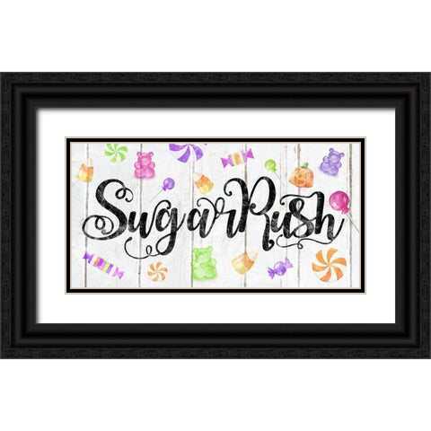 Sugar Rush Black Ornate Wood Framed Art Print with Double Matting by Sheena Pike Art