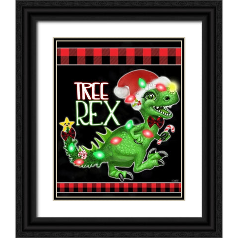 Tree Rex Black Ornate Wood Framed Art Print with Double Matting by Sheena Pike Art