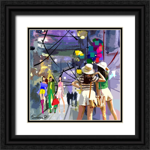 Happy Night Black Ornate Wood Framed Art Print with Double Matting by Pansanit, Surapol