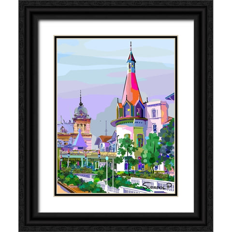 The Palace 2 Black Ornate Wood Framed Art Print with Double Matting by Pansanit, Surapol