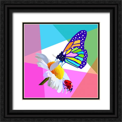 Butterfly Black Ornate Wood Framed Art Print with Double Matting by Pansanit, Surapol