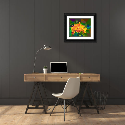 Cattleya Orchid 2 Black Ornate Wood Framed Art Print with Double Matting by Pansanit, Surapol