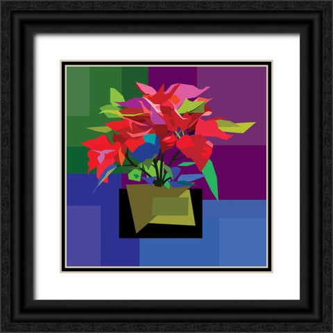 Red Tree Black Ornate Wood Framed Art Print with Double Matting by Pansanit, Surapol