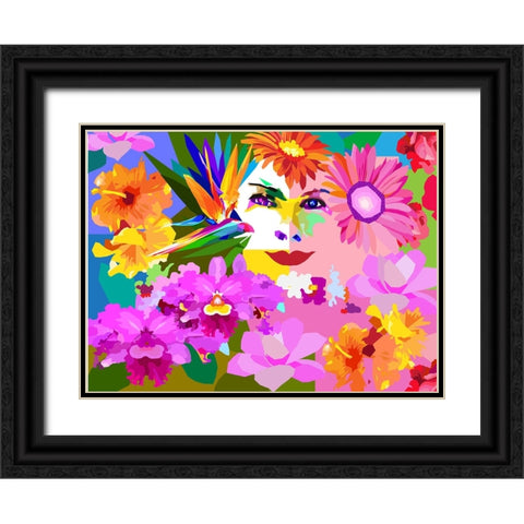 The Face Black Ornate Wood Framed Art Print with Double Matting by Pansanit, Surapol