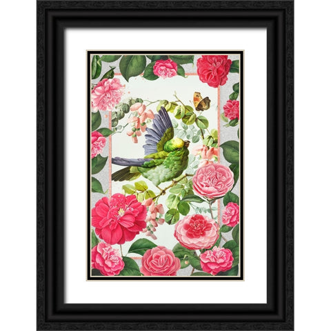 All The Flowers Black Ornate Wood Framed Art Print with Double Matting by The Font Diva