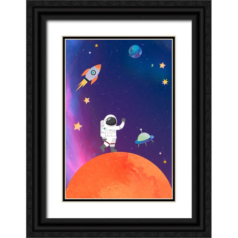 Galaxy Guy Black Ornate Wood Framed Art Print with Double Matting by The Font Diva