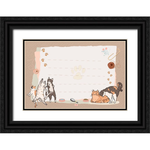 Playtime Black Ornate Wood Framed Art Print with Double Matting by The Font Diva