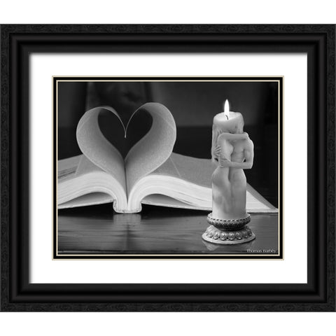 Love Story Black Ornate Wood Framed Art Print with Double Matting by Barbey, Thomas