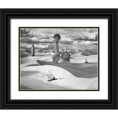 Poor Navigation Black Ornate Wood Framed Art Print with Double Matting by Barbey, Thomas