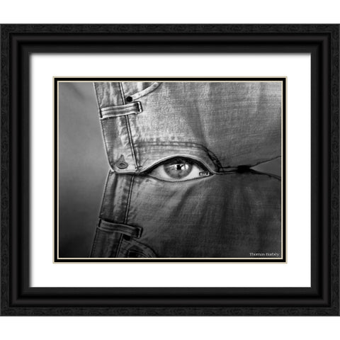 Private Eye Black Ornate Wood Framed Art Print with Double Matting by Barbey, Thomas