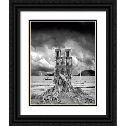 Stumped Black Ornate Wood Framed Art Print with Double Matting by Barbey, Thomas