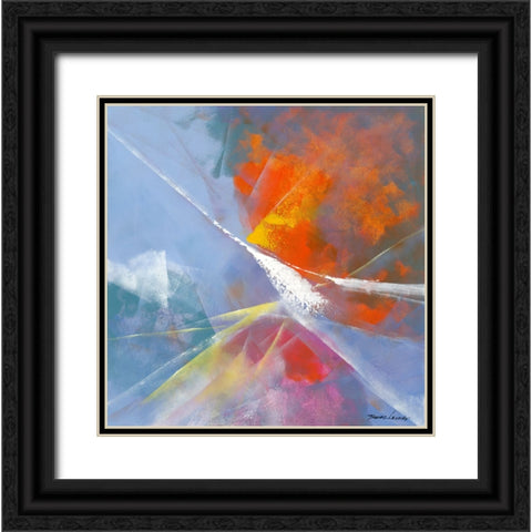 Dancing Purple Black Ornate Wood Framed Art Print with Double Matting by Leung, Thomas