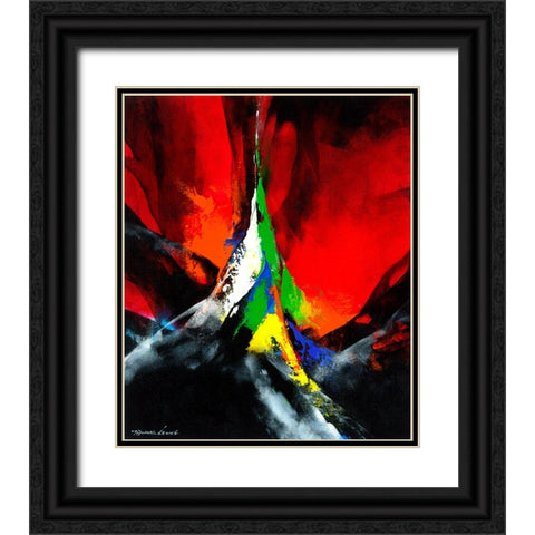 Joyful II Black Ornate Wood Framed Art Print with Double Matting by Leung, Thomas