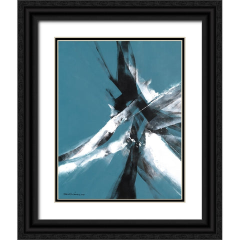Power Black Ornate Wood Framed Art Print with Double Matting by Leung, Thomas