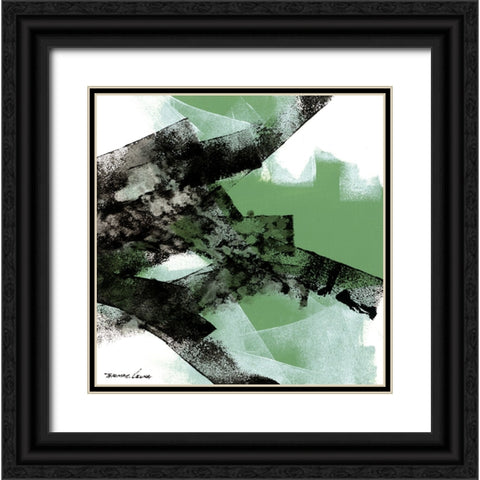 Wave 6 Black Ornate Wood Framed Art Print with Double Matting by Leung, Thomas