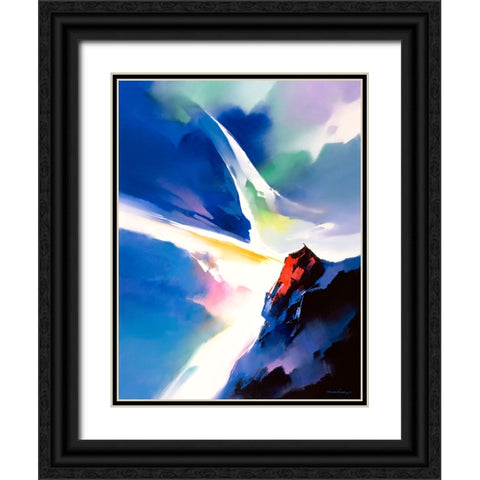 Convergence Black Ornate Wood Framed Art Print with Double Matting by Leung, Thomas