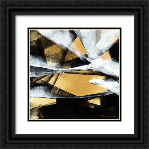 Wave 8 Black Ornate Wood Framed Art Print with Double Matting by Leung, Thomas