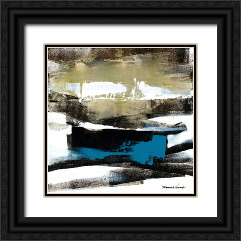 Wave 10 Black Ornate Wood Framed Art Print with Double Matting by Leung, Thomas