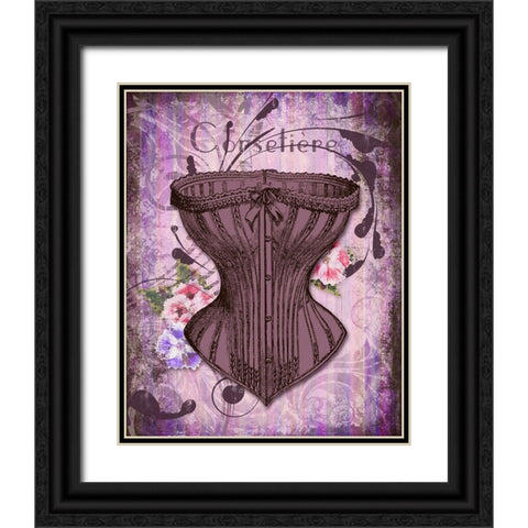 Corsetier Black Ornate Wood Framed Art Print with Double Matting by Lavoie, Tina