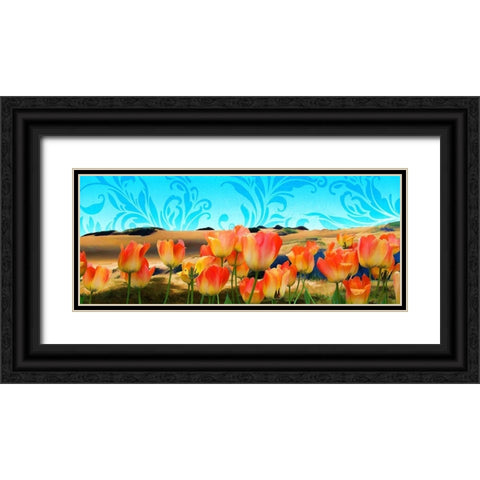 Painted Sky Panorama Black Ornate Wood Framed Art Print with Double Matting by Lavoie, Tina