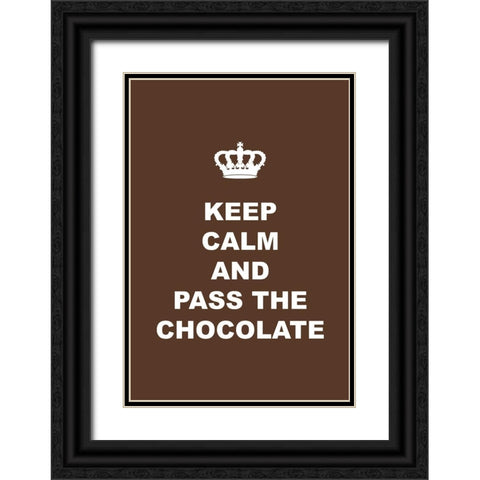Pass The Chocolate Black Ornate Wood Framed Art Print with Double Matting by Lavoie, Tina