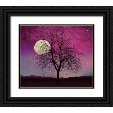 Pink Twilight Black Ornate Wood Framed Art Print with Double Matting by Lavoie, Tina