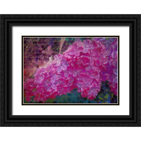 Vintage Lilacs Black Ornate Wood Framed Art Print with Double Matting by Lavoie, Tina