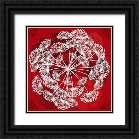 Queen Ann Pattern Black Ornate Wood Framed Art Print with Double Matting by Lavoie, Tina