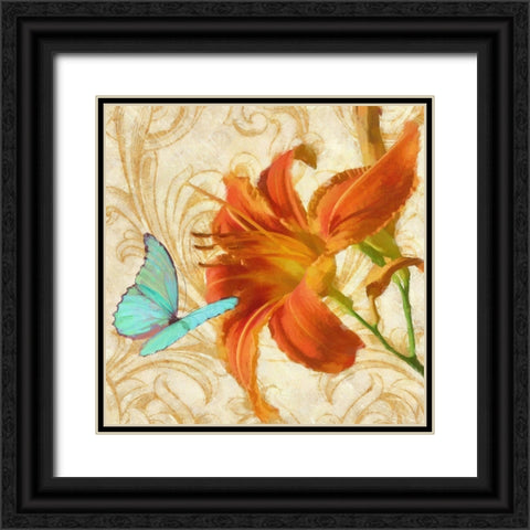 Satsuma Day Lily I Black Ornate Wood Framed Art Print with Double Matting by Lavoie, Tina