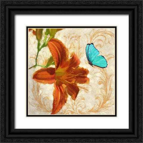 Satsuma Day Lily II Black Ornate Wood Framed Art Print with Double Matting by Lavoie, Tina