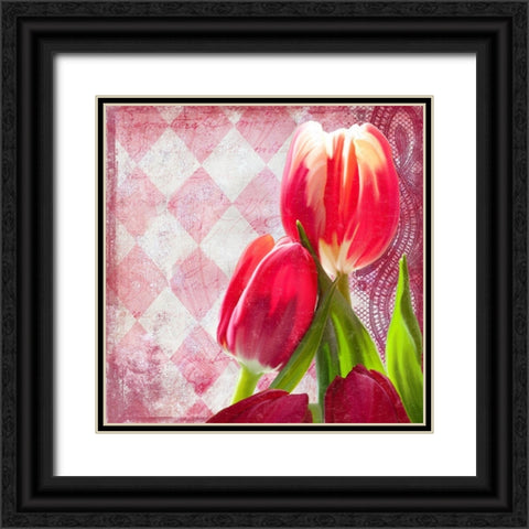 Harlequin Black Ornate Wood Framed Art Print with Double Matting by Lavoie, Tina