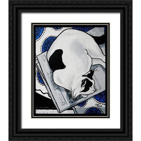 Patch Black Ornate Wood Framed Art Print with Double Matting by Lavoie, Tina