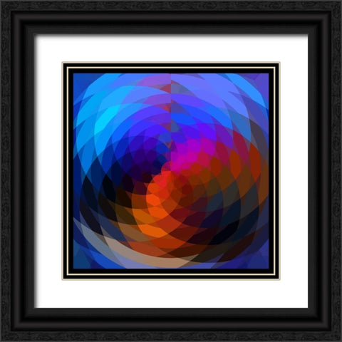 Post Modern Black Ornate Wood Framed Art Print with Double Matting by Lavoie, Tina
