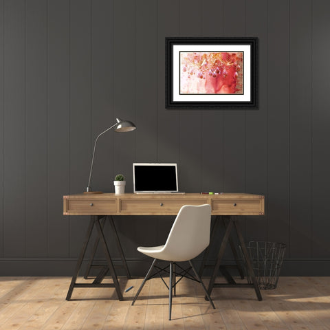 First Blush Black Ornate Wood Framed Art Print with Double Matting by Lavoie, Tina
