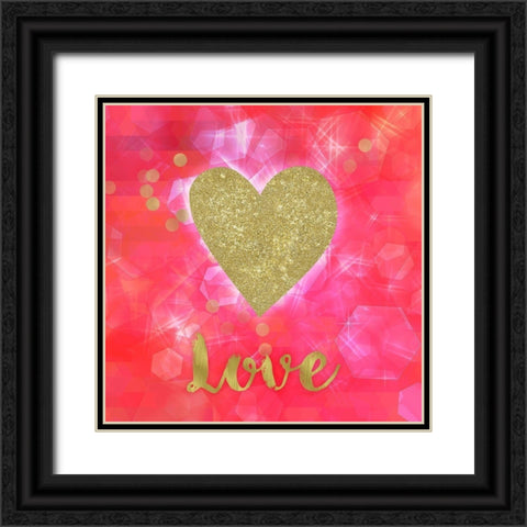 Glitter Love Black Ornate Wood Framed Art Print with Double Matting by Lavoie, Tina