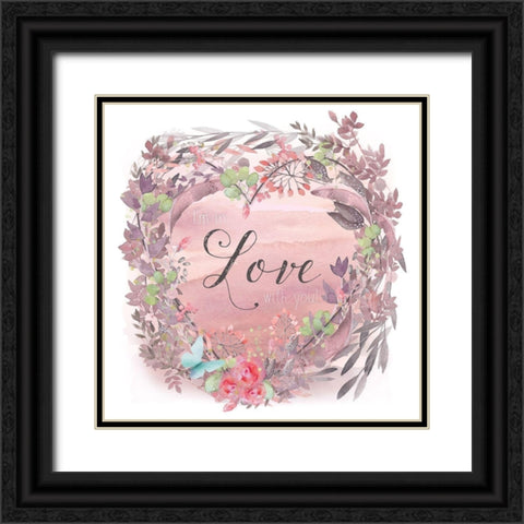 Love Black Ornate Wood Framed Art Print with Double Matting by Lavoie, Tina