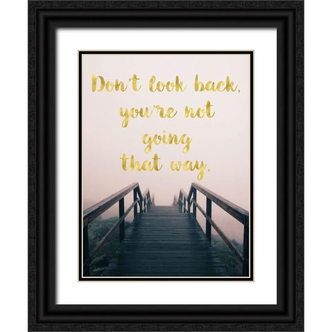 Dont Look Back Black Ornate Wood Framed Art Print with Double Matting by Lavoie, Tina