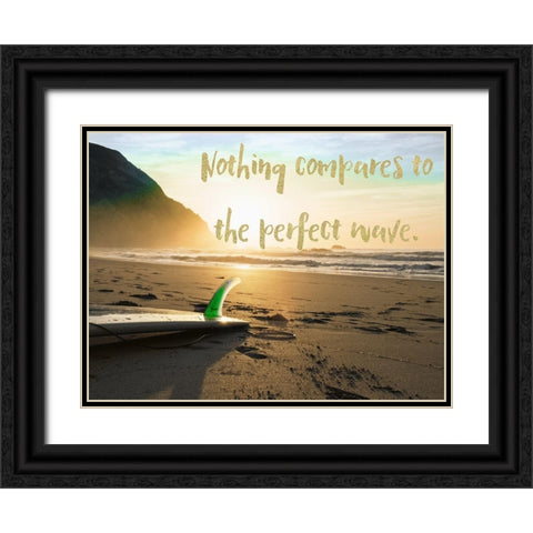 The Perfect Wave Black Ornate Wood Framed Art Print with Double Matting by Lavoie, Tina