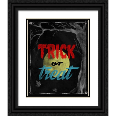 Trick Or Treat Black Ornate Wood Framed Art Print with Double Matting by Lavoie, Tina